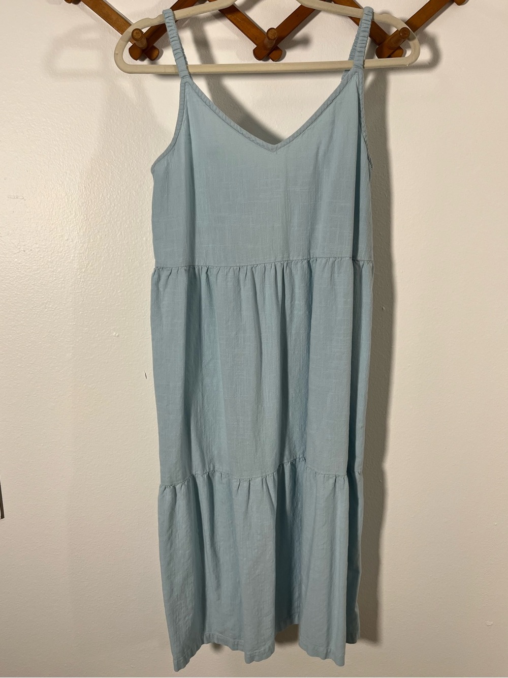 ROXY SIZE S Light Blue Tiered Maxi Dress